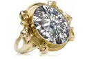Zirkon 14 Karat Gelbgold Ring Vintage Schmuck vrc100y