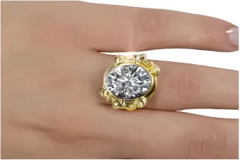 Zirkonium 14k žluté zlato  Vintage style vrc100y