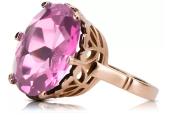 Rose pink 14k Gold 585 Amethyst Ring vrc130 Vintage