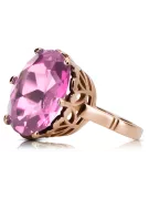 Anillo ruso soviético rosa 14k 585 oro Alejandrita Rubí Esmeralda Zafiro Zircon vrc189