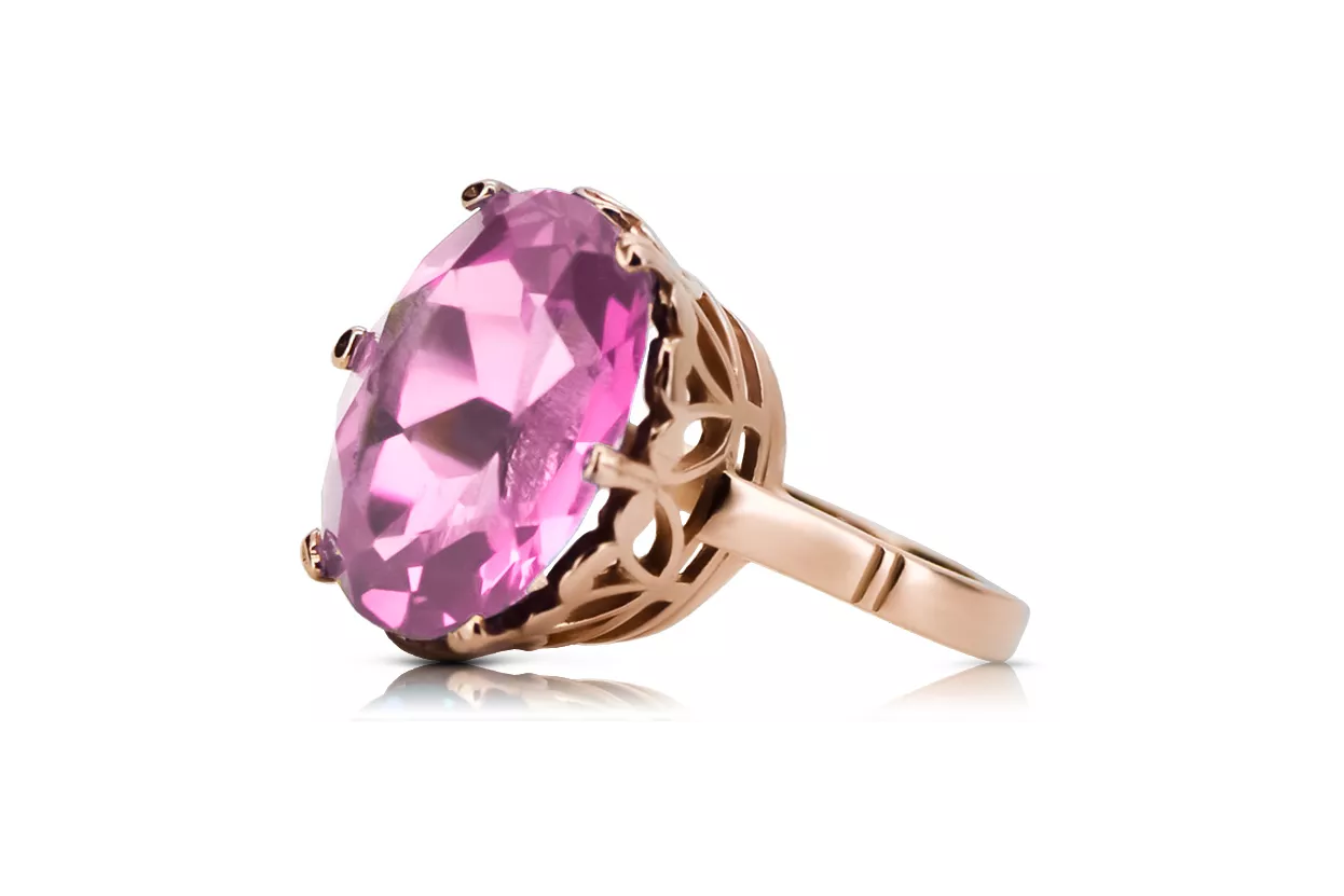 Russische Sowjetrose 14k 585 gold Alexandrite Ruby Emerald Saphir Zircon Ring vrc189