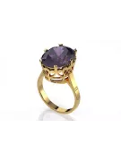 Alexandrite Or jaune 14 carats Anneau Artisanat vintage vrc130y