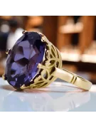 Ring Alexandrit 14 Karat Gelbgold Vintage Handwerk vrc130y