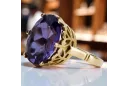 Vintage craft Ring Alexandrite 14K Yellow gold vrc130y