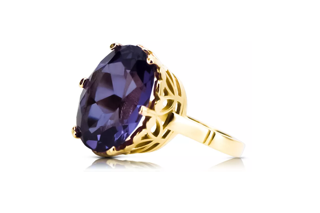 Alexandrit 14k žluté zlato Vintage style vrc130y