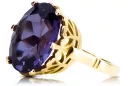 Vintage craft Ring Alexandrite 14K Yellow gold vrc130y