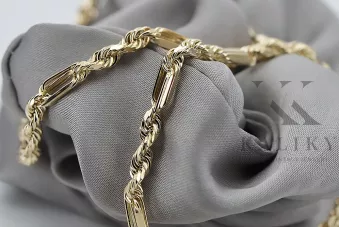 Žlutý růžový zlatý řetěz ★ russiangold.com ★ zlato 585 333 nízká cena