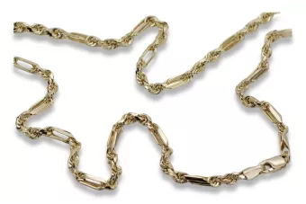 Жовтий рожевий золотий ланцюг ★ russiangold.com ★ Золото 585 333 Низька ціна