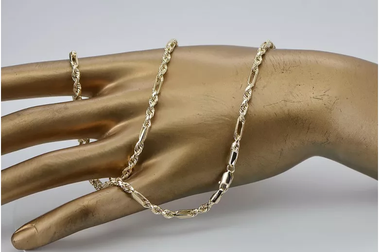 Žltý ružový zlatý reťaz ★ russiangold.com ★ GOLD 585 333 Nízka cena