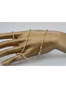 Żółty różowy złoty łańcuch ★ russiangold.com ★ Złoto 585 333 Niska cena