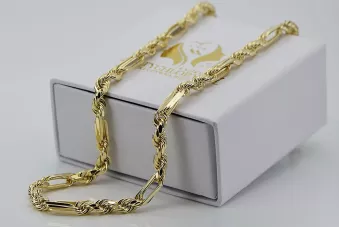 Žlutý růžový zlatý řetěz ★ russiangold.com ★ zlato 585 333 nízká cena