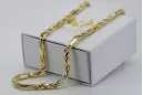 Žltý ružový zlatý reťaz ★ russiangold.com ★ GOLD 585 333 Nízka cena
