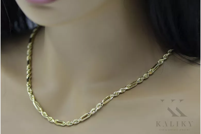 Cadena de oro rosa amarilla ★ russiangold.com ★ oro 585 333 bajo precio
