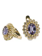 Earrings Vintage Alexandrite 14K Yellow gold vec125y