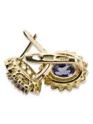 Vintage Ohrringe Alexandrit 14 Karat Gelbgold vec125y