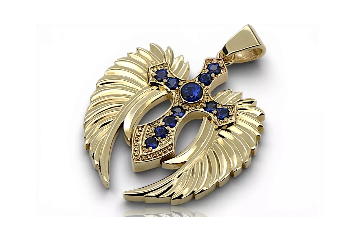 Хрест з жовтого 14k золота 585 Graham CTC034Y підвіска