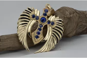 Кръст от жълто 14k злато 585 грях ctc034y медальон