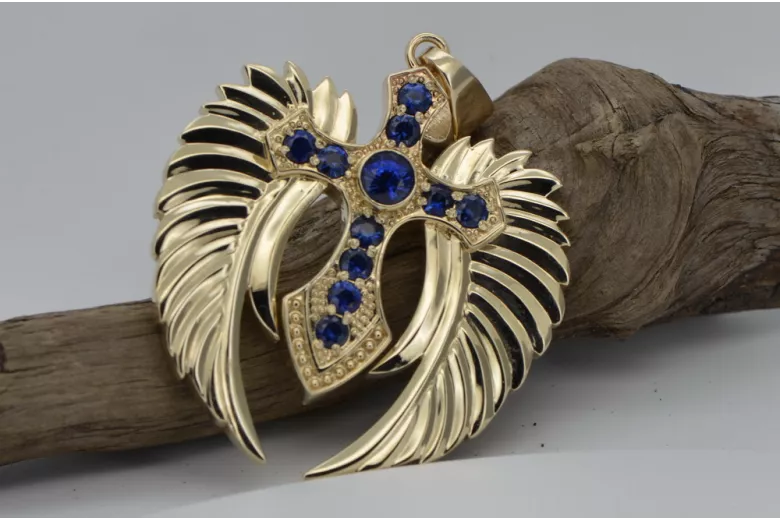 Хрест з жовтого 14k золота 585 Graham CTC034Y підвіска