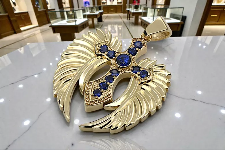 Хрест з жовтого 14k золота 585 Graham CTC034Y підвіска