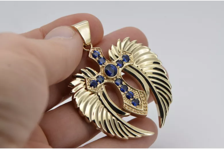 Golden Catholic Cross ★ russiangold.com ★ Gold 585 333 Low price