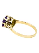 14K Yellow gold Alexandrite Ring Vintage style vrc366y