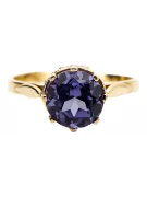 Or jaune 14 carats Alexandrite Anneau Vintage vrc366y