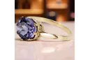 14K Yellow gold Alexandrite Ring Vintage style vrc366y