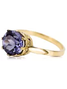14K Yellow gold Alexandrite Ring Vintage style vrc366y