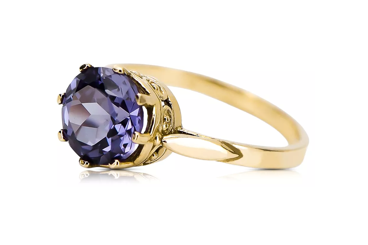 Anillo Vintage Alejandrita Oro amarillo de 14 quilates vrc366y