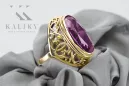Ring Vintage craft Amethyst 14K Yellow gold vrc184y