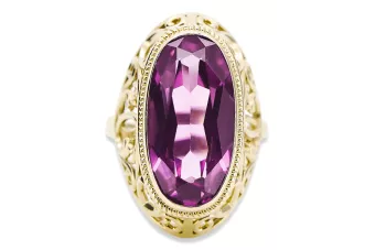 Ring Amethyst 14 Karat Gelbgold Vintage vrc184y