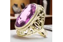 Améthyste Or jaune 14 carats Anneau Vintage vrc184y