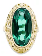 Inel Smarald Aur galben 14K Vintage Craft  vrc184y