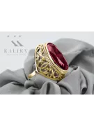 Aur galben 14K Rubin Inel Vintage Craft  vrc184y