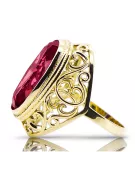 Aur galben 14K Rubin Inel Vintage Craft  vrc184y