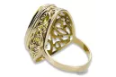 Ring Vintage Handwerk Peridot 14 Karat Gelbgold vrc184y