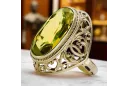 Anneau Style vintage Péridot Or jaune 14 carats vrc184y