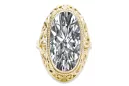 Ring Vintage Jewlery Zircon 14K Yellow gold vrc184y