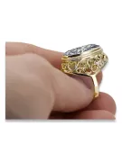 Vintage  Zirkonium 14k žluté zlato vrc184y