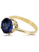 Anneau Saphir Or jaune 14 carats Style vintage vrc157y