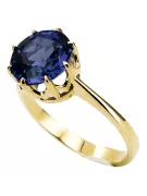 Anneau Saphir Or jaune 14 carats Style vintage vrc157y