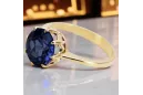 Anneau Saphir Or jaune 14 carats Style vintage vrc157y