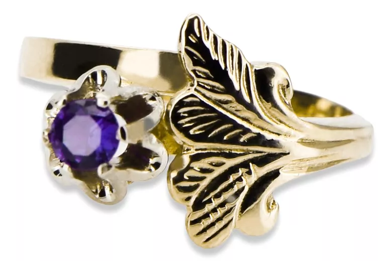 Alexandrit 14 Karat Gelbgold Ring Vintage vrc169y