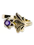 Alexandrite 14K Yellow gold Ring Vintage style vrc169y