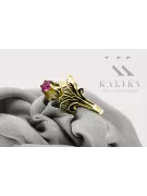 Vintage Handwerk Ring Amethyst 14 Karat Gelbgold vrc169y