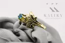 Vintage style  Ακβαμαρίνη Κίτρινος χρυσός 14 καρατίων vrc169y