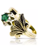 Vintage Jewlery Ring Emerald 14K Yellow gold vrc169y