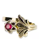 Rubín 14k žlté zlato  Vintage Jewlery vrc169y