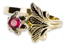 Rubis Or jaune 14 carats Anneau Bijoux vintage vrc169y