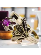 Oro amarillo de 14 quilates Rubí Anillo Artesanía vintage vrc169y